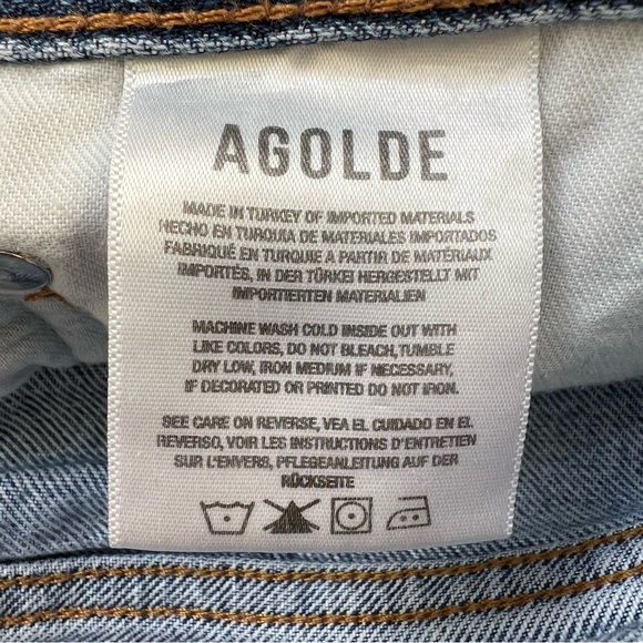 Agolde 90'S PINCH WAIST HIGH RISE STRAIGHT a154-1206 Size 29 Lightly Distressed - Picture 11 of 13